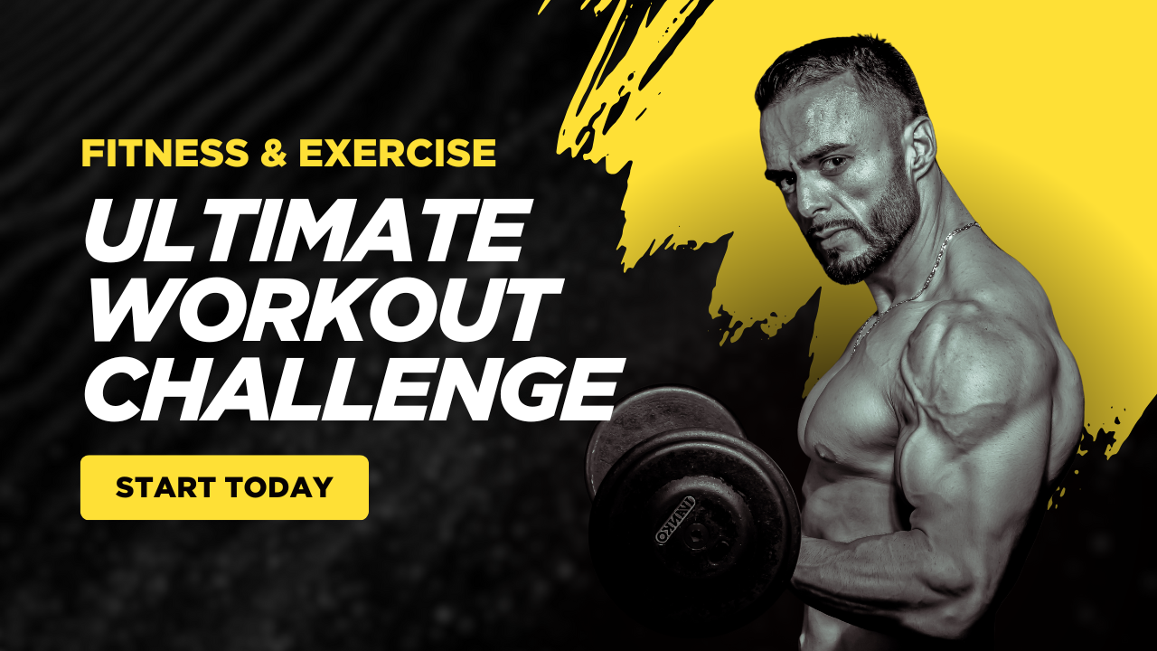 Black and Yellow Fitness YouTube Thumbnail