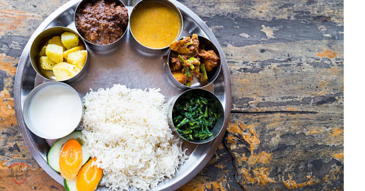 Indian lentil and rice bowl high in protein
