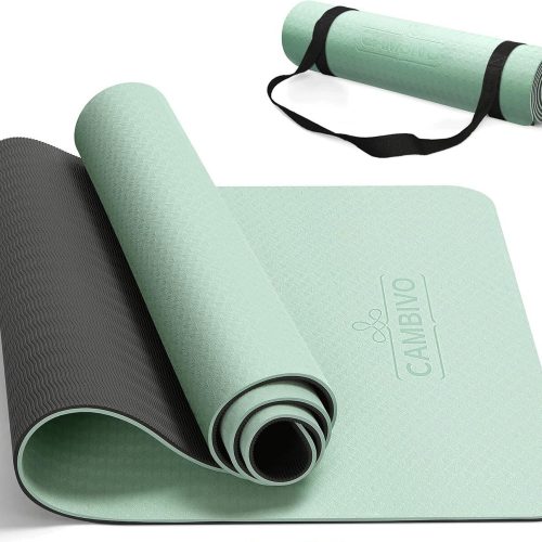 Non-slip yoga mat for home workouts